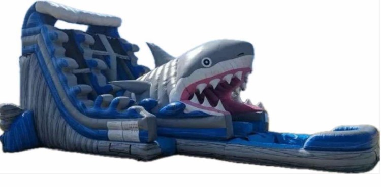 Dual Lane Shark Attack Water SLide